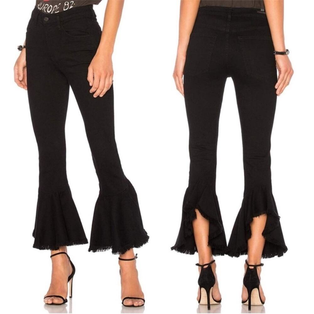 Citizens‎ of Humanity Drew High Rise crop flare jeans in Soirée black size 27